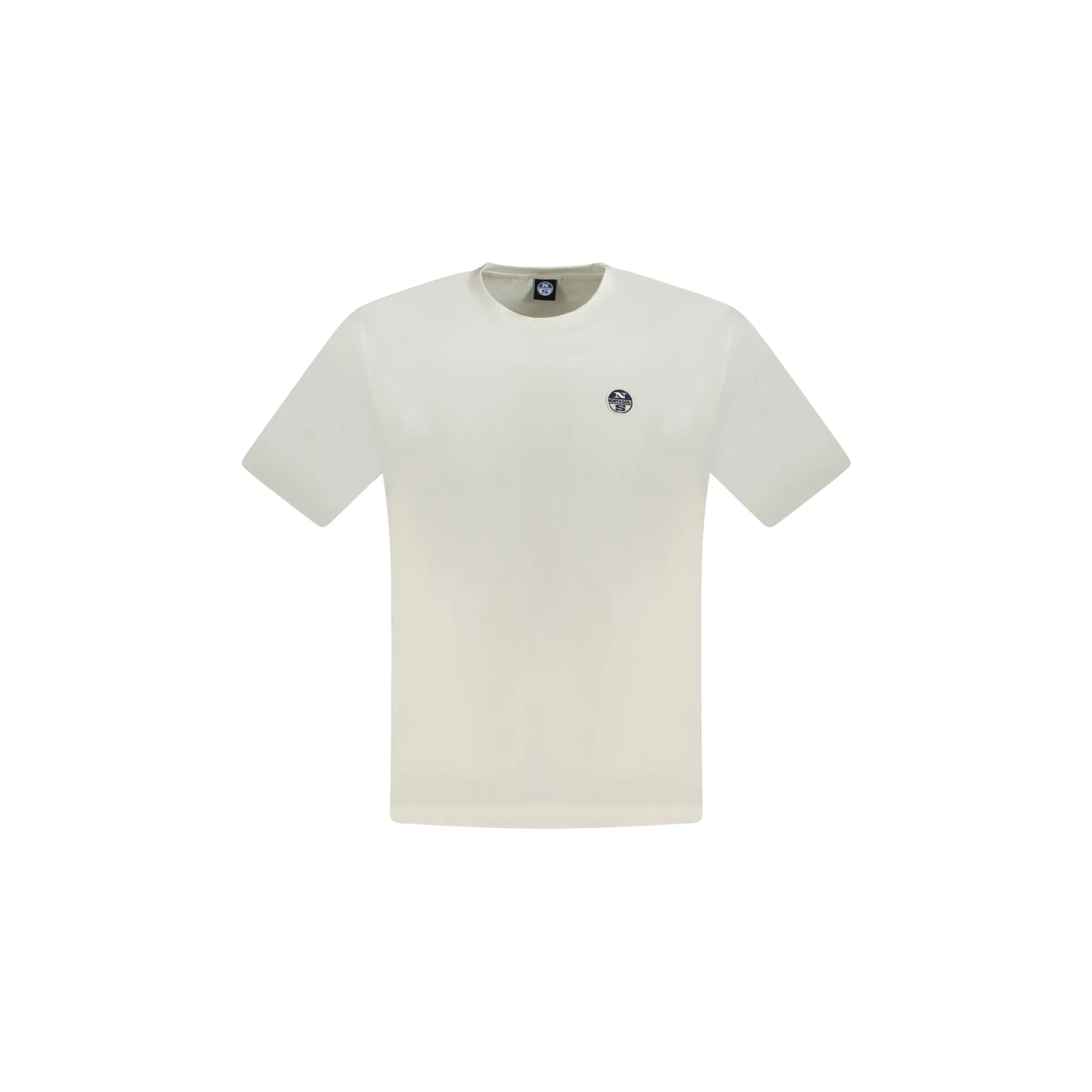North Sails T-Shirt Uomo Bianca Girocollo Cotone Logo Bianco - foto prodotto